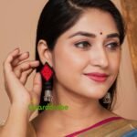 Handmade fabric jewellery earrings