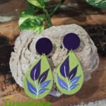 Handmade & Hand‑Painted fabric jewellery earrings
