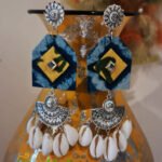Handmade fabric jewellery earrings