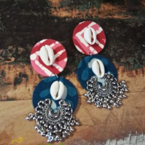 Handmade fabric jewellery earrings