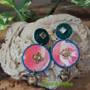 Handmade fabric jewellery earrings