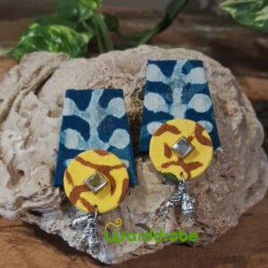 Handmade fabric jewellery earrings