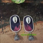 Handmade fabric jewellery earrings