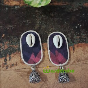Handmade fabric jewellery earrings