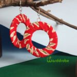 Handmade fabric jewellery earrings
