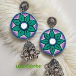 Handmade & Hand‑Painted fabric jewellery earrings