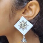 Handmade fabric jewellery earrings