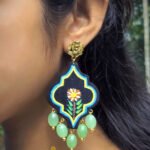 Handmade & Hand‑Painted fabric jewellery earrings