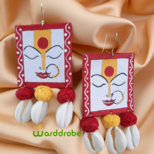 Handmade & Hand‑Painted fabric jewellery earrings