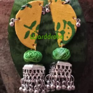 Handmade fabric jewellery earrings