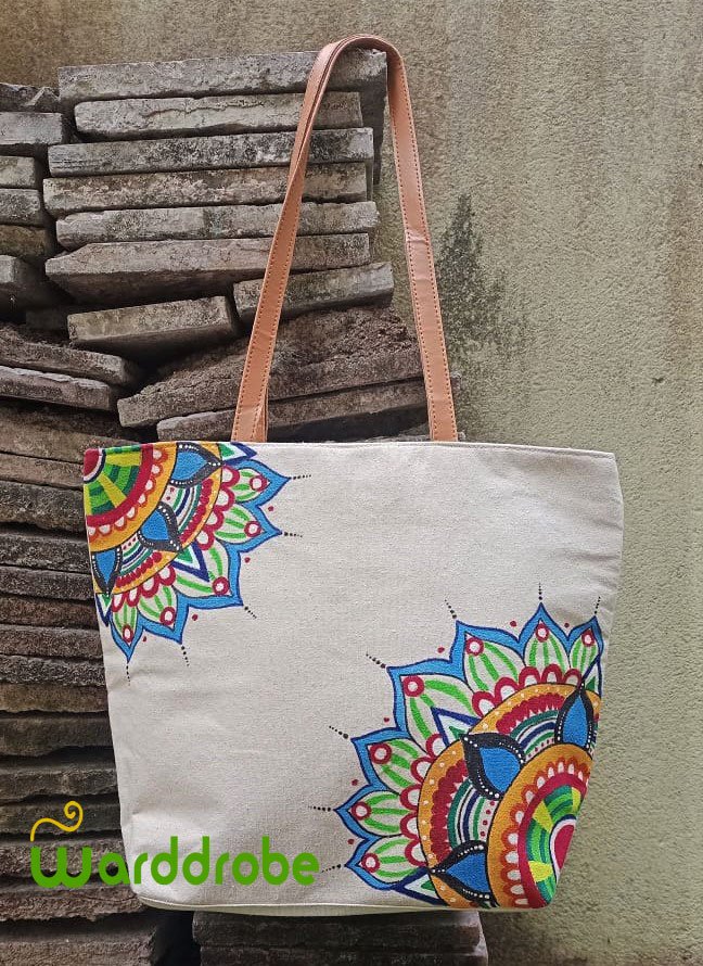 Hand Painted Canvas Shoulder Bags