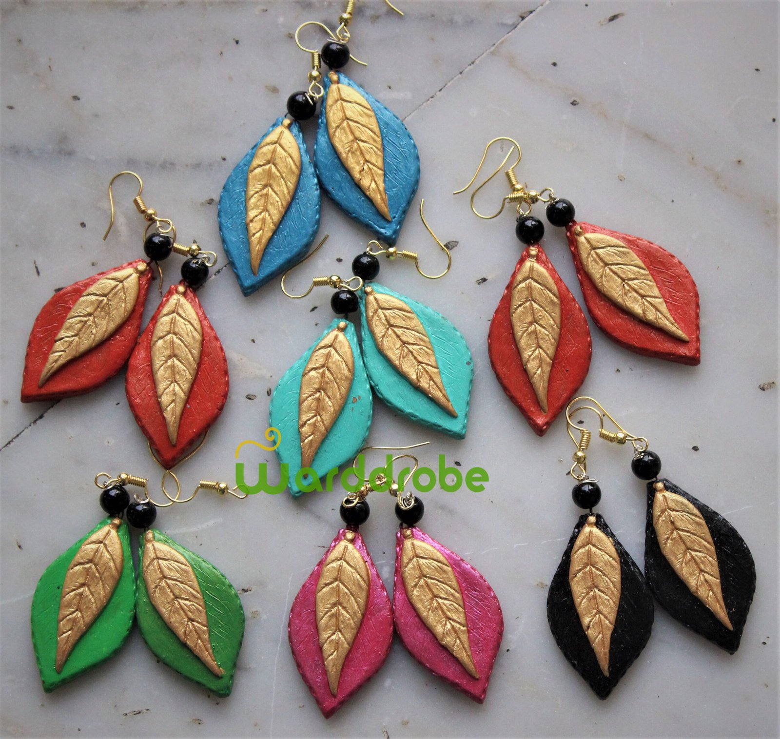 Handmade & Hand‑Painted Terracotta Jewellery Earrings.