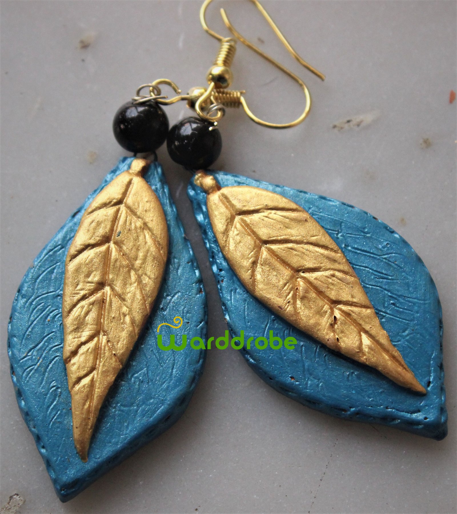 Handmade & Hand‑Painted Terracotta Jewellery Earrings. - Image 2