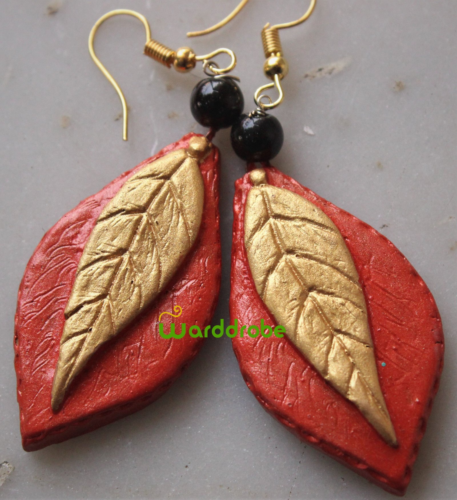 Handmade & Hand‑Painted Terracotta Jewellery Earrings. - Image 3