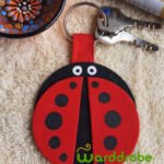 Handmade and hand Painted Fabric Keyrings