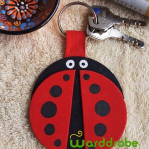 Handmade and hand Painted Fabric Keyrings