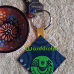 Handmade and hand Painted Fabric Keyrings