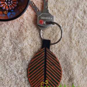 Handmade and hand Painted Fabric Keyrings