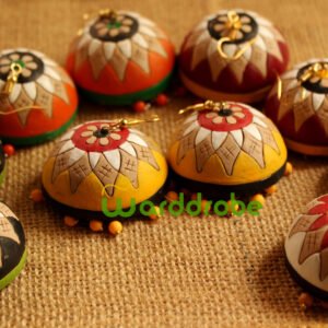 Handmade & Hand‑Painted Terracotta Jewellery Earrings.