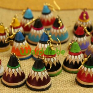 Handmade & Hand‑Painted Terracotta Jewellery Earrings.