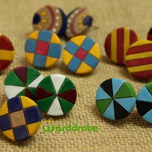 Handmade & Hand‑Painted Terracotta Jewellery Earrings.