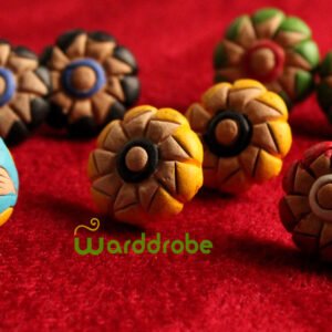 Handmade & Hand‑Painted Terracotta Jewellery Earrings.