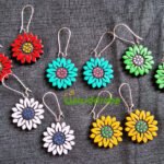 Handmade & Hand‑Painted Terracotta Jewellery Earrings.