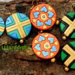 Handmade & Hand‑Painted Terracotta Jewellery Earrings.