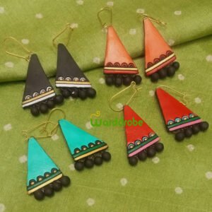 Handmade & Hand‑Painted Terracotta Jewellery Earrings.