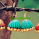 Handmade & Hand‑Painted Terracotta Jewellery Earrings.