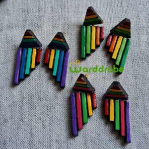 Handmade & Hand‑Painted Terracotta Jewellery Earrings.