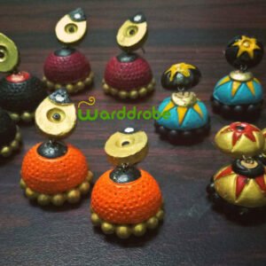 Handmade & Hand‑Painted Terracotta Jewellery Earrings.