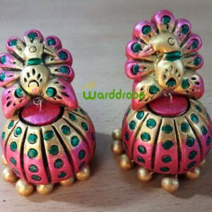 Handmade & Hand‑Painted Terracotta Jewellery Earrings.