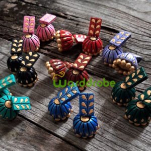 Handmade & Hand‑Painted Terracotta Jewellery Earrings.