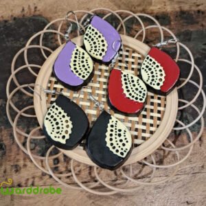 Handmade & Hand‑Painted Terracotta Jewellery Earrings.