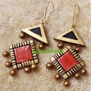 Handmade & Hand‑Painted Terracotta Jewellery Earrings.