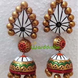 Handmade & Hand‑Painted Terracotta Jewellery Earrings