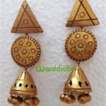 Handmade & Hand‑Painted Terracotta Jewellery Earrings.