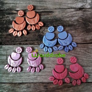 Handmade & Hand‑Painted Terracotta Jewellery Earrings.