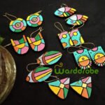 Handmade & Hand‑Painted Terracotta Jewellery Earrings.