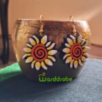 Handmade & Hand‑Painted Terracotta Jewellery Earrings.