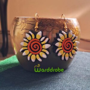 Handmade & Hand‑Painted Terracotta Jewellery Earrings.