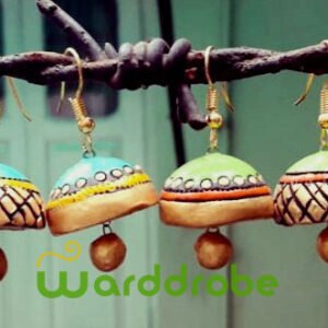 Handmade & Hand‑Painted Terracotta Jewellery Earrings.