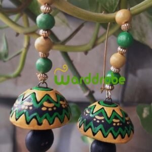 Handmade & Hand‑Painted Terracotta Jewellery Earrings.