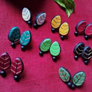 Handmade & Hand‑Painted Terracotta Jewellery Earrings.