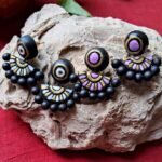 Handmade & Hand‑Painted Terracotta Jewellery Earrings.