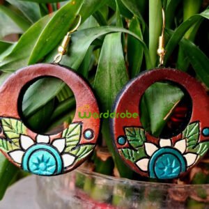 Handmade & Hand‑Painted Terracotta Jewellery Earrings.