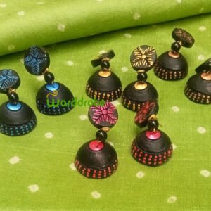 Handmade & Hand‑Painted Terracotta Jewellery Earrings.