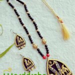 Handmade & Hand‑Painted Terracotta Jewellery Pendant Set.