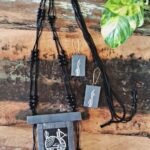 Handmade & Hand‑Painted Terracotta Jewellery Pendant Set.